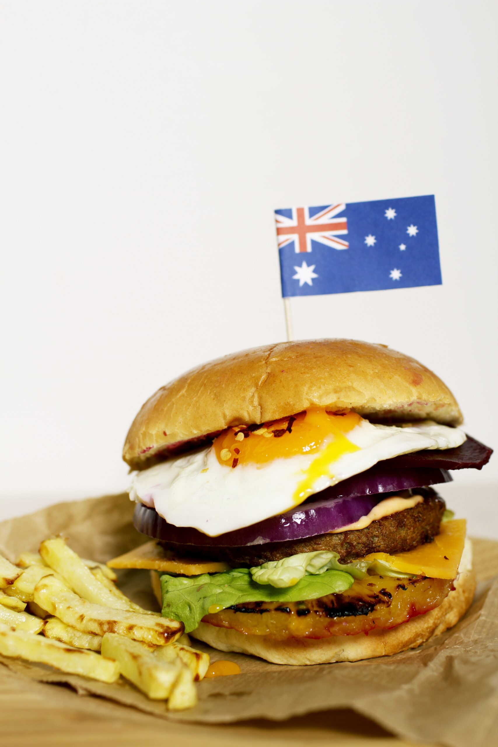 ALT="Veggie burger, Aussie burger, french fries,2 MB"